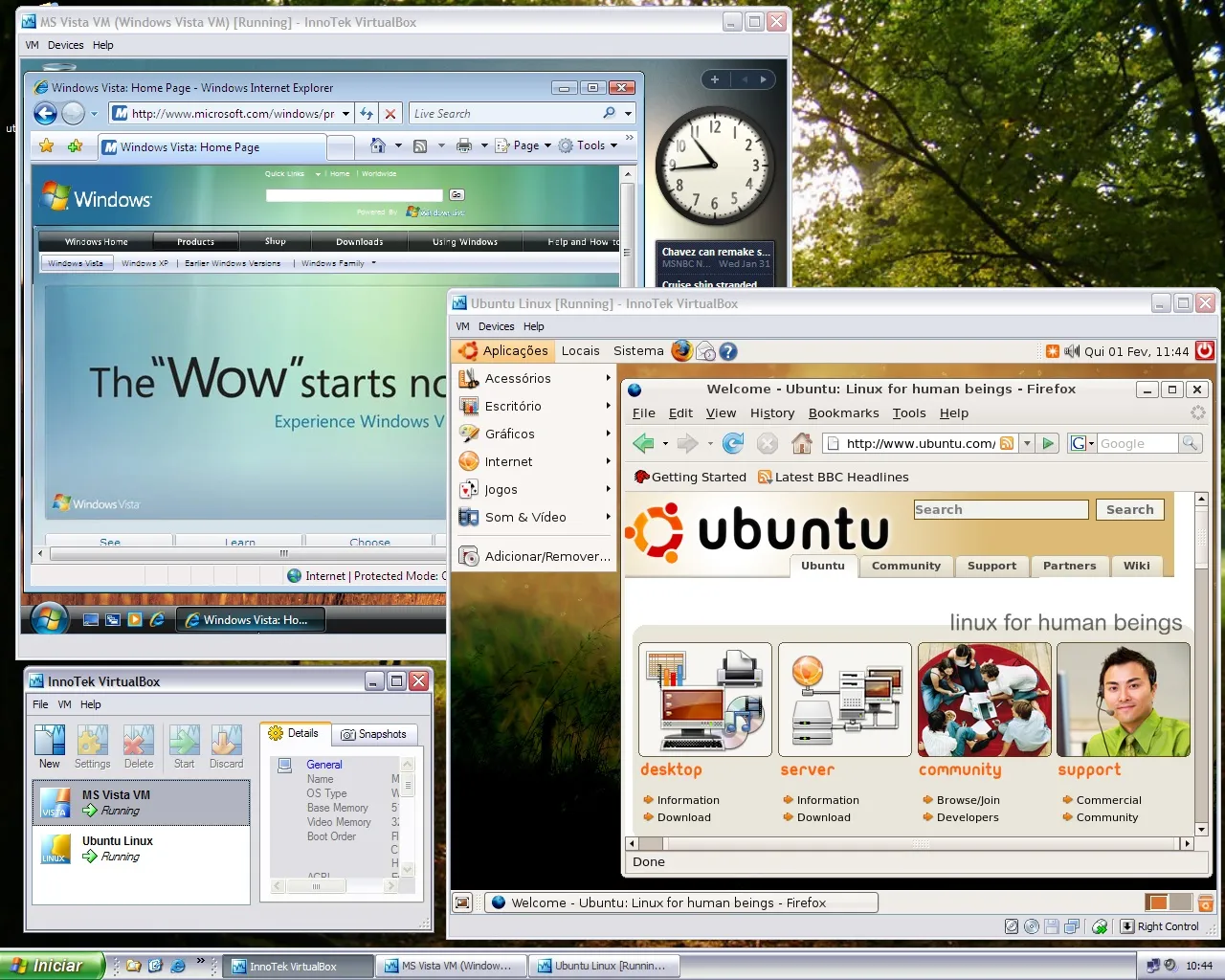VirtualBox & Windows Vista: Como usar todo o poder da virtualização