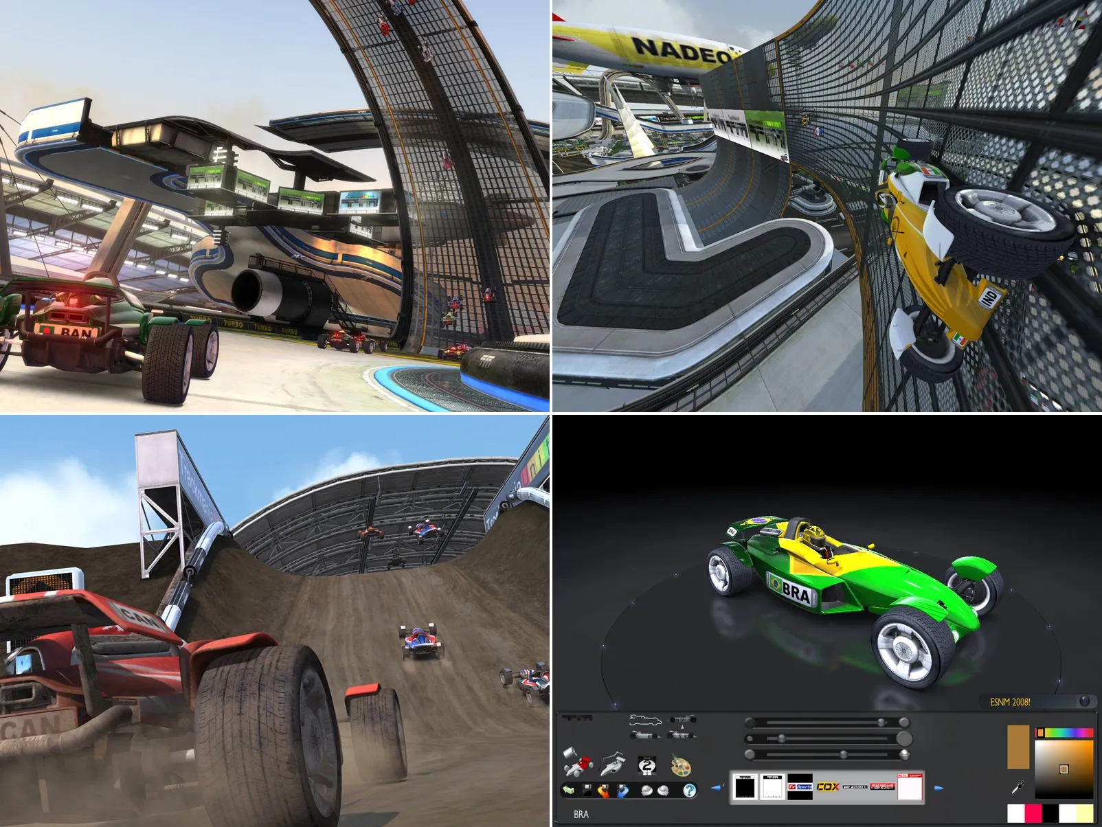 Trackmania Nations Forever: Pistas alucinantes em alta velocidade